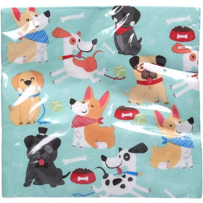 Wiky Párty ubrousky Pejsci 33x33cm 20ks – Zboží Dáma