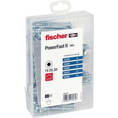 Fischer 562275 Meisterbox PowerFast II PH VG TX sada šroubů do dřevotřísky ocel galvanizováno zinkem 1 sada – Hledejceny.cz