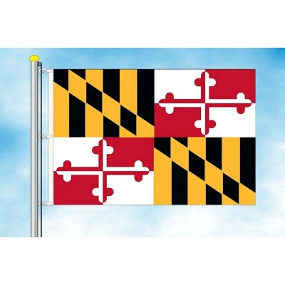 LIBEA, s.r.o. Maryland vlajka Rozměr: 100×150 cm, Uchycení: Karabiny na stožár – Hledejceny.cz