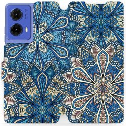 Mobiwear Motorola Moto G85 5G V108P Modré mandala květy