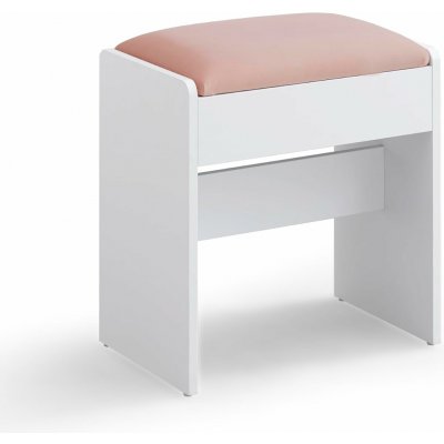SONGMICS Taburet k toaletnímu stolku Kailyn bílý/růžový – Zbozi.Blesk.cz