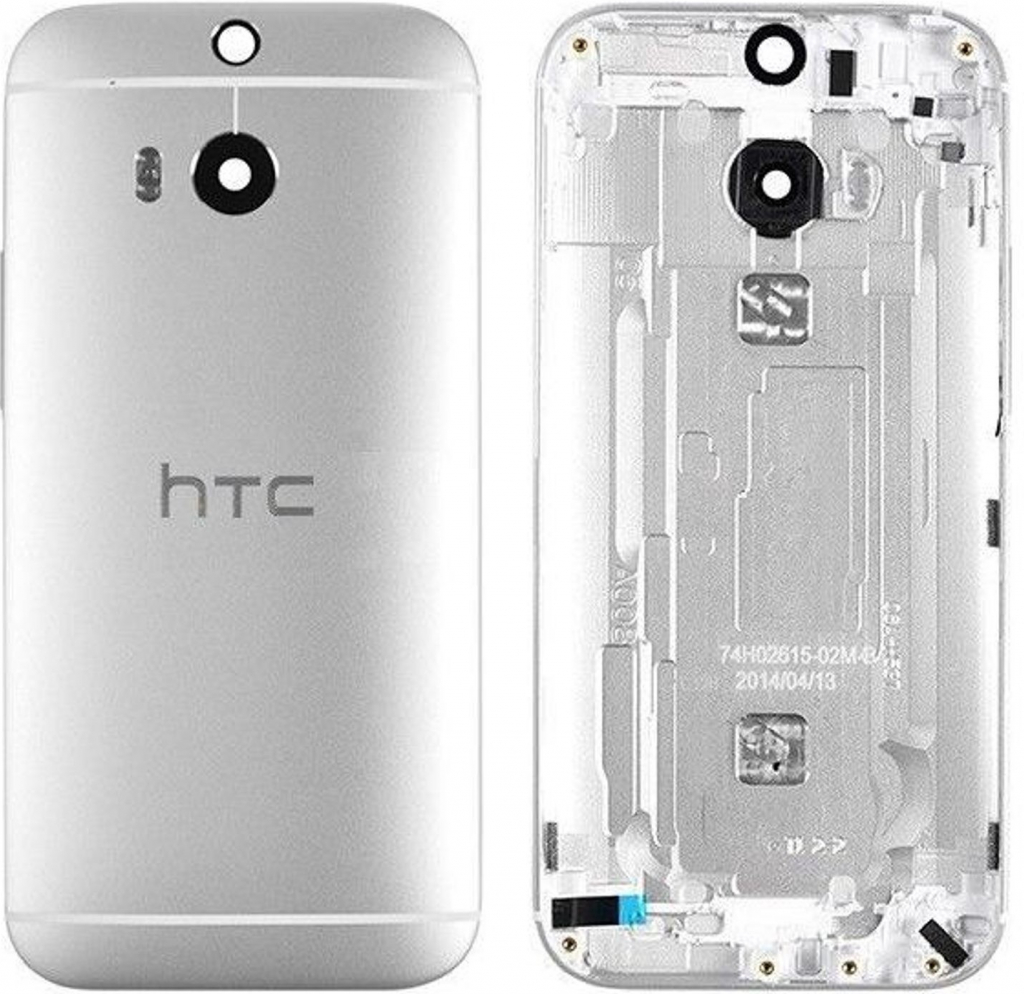 Kryt HTC One M8 zadní stříbrný