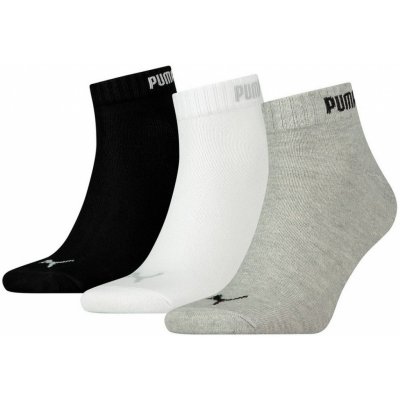 Puma ponožky Quarter-V 3 Pack grey-white-b – Zboží Mobilmania