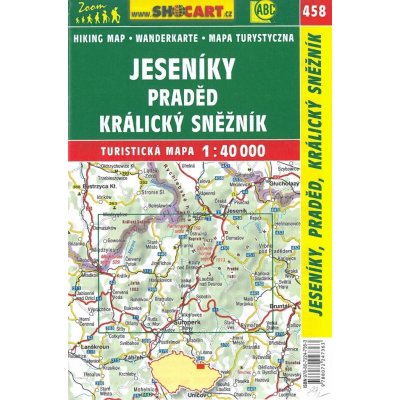 Jeseníky Praděd Králický Sněžník mapa 1:40 000 č. 458 – Hledejceny.cz
