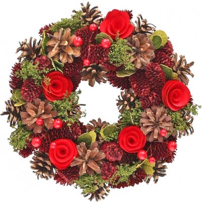 Euro Habitat Vánoční věnec 26 cm červený – Hledejceny.cz