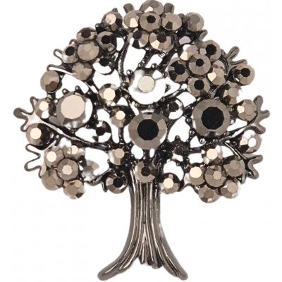 1patro brož strom štěstí s krystaly BRBI0028 bižuterie – Zboží Dáma