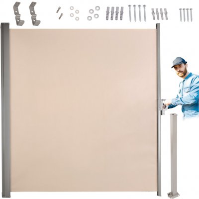 KIK Markýza na boční terasu LUARO 180 x 400 cm béžová KX3219_1 – Sleviste.cz