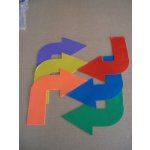 Kock Sport Značka na podlahu šipka odbočující žlutá – Zboží Dáma