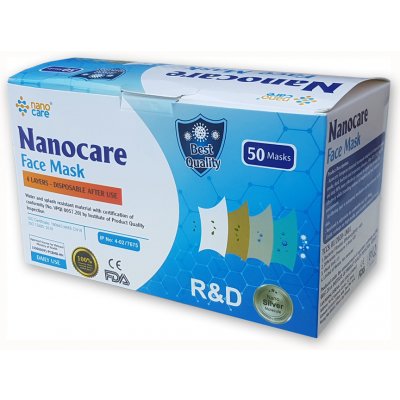 Nanocare rouška 4 vrstvá ochranná 50 ks