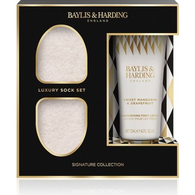 Baylis & Harding Mandarinka & grep mléko na nohy 125 ml + super měkké ponožky 1 pár dárková sada – Hledejceny.cz