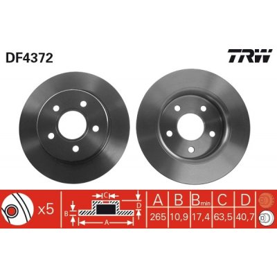 Brzdový kotouč TRW DF4372 – Sleviste.cz