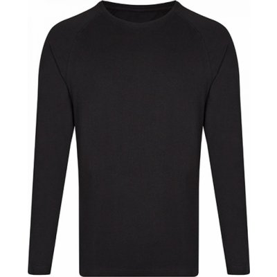 Módní unisex tričko s dlouhými kontrastními rukávy Miners Mate černé triko MY210