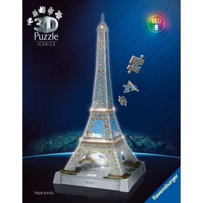 Ravensburger 3D Puzzle Iconics Eiffelova věž LED 243 ks – Sleviste.cz