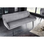 LuxD Esmeralda 160 cm stříbrno-šedý samet – Zboží Dáma