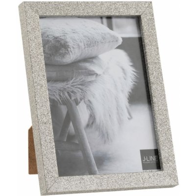 Stříbrný dekorativní fotorámeček s flitry Glitter silver - 15*2*20 cm / 13*18cm – Zbozi.Blesk.cz