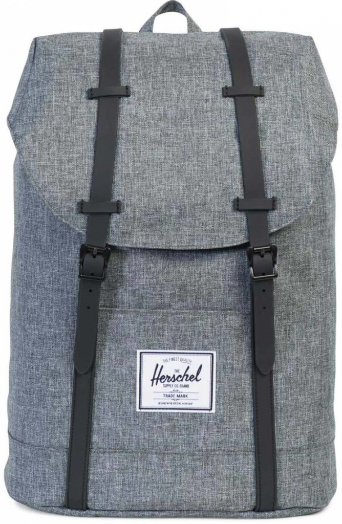 Herschel supply retreat raven crosshatch black rubber 20 l