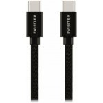 Swissten 71527208 Datový Textile USB-C, USB-C 0,2m černý – Sleviste.cz