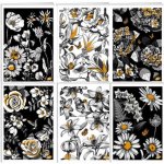 Elisa Designový sešit A4 40ls linka Květiny mix – Zboží Dáma