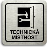 Accept Piktogram "technická místnost" (80 × 80 mm) (stříbrná tabulka - černý tisk) – Hledejceny.cz