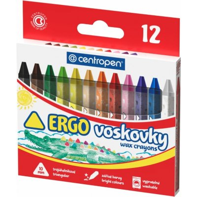 Centropen voskovky trojúhelníkové sada 12 barev – Sleviste.cz