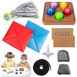 KOSTI KOSTKY GONGGI GONGI korejské hry HRA SQUID GAME SADA DDAKJI GONG – Zboží Dáma