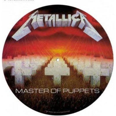 CurePink: | Podložka na talíř gramofonu Metallica: Master Of Puppets (průměr 30,5 cm) [GP85849] – Zbozi.Blesk.cz