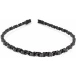 Kovová čelenka s ozdobnou stužkou černá – Sleviste.cz