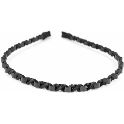 Kovová čelenka s ozdobnou stužkou černá – Sleviste.cz