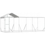 vidaXL Venkovní psí kotec se střechou stříbrný 200 x 600 x 250 cm – Hledejceny.cz
