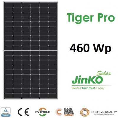 Jinko Solar Fotovoltaický panelový modul s černým rámečkem 460W JKM460M-60HL4-V 1903x1134x30mm – HobbyKompas.cz