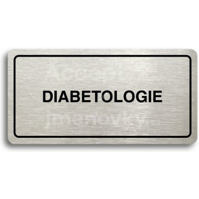 ACCEPT Piktogram DIABETOLOGIE - stříbrná tabulka - černý tisk – Hledejceny.cz