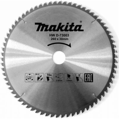 Makita pilový kotouč na hliník 260x30x70T TCT D-73003 – Sleviste.cz