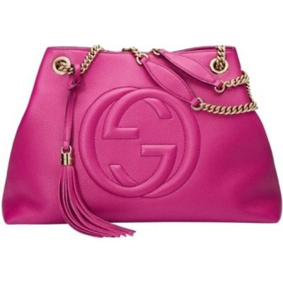 Gucci Soho leather Tassel Chain Fuchsia Tote bag od 29 990 Kč - Heureka.cz