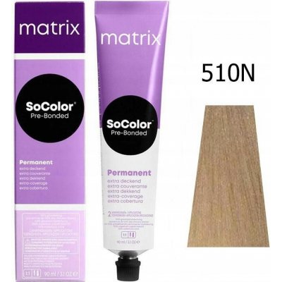 Matrix SoColor Pre-Bonded Permanent Extra Coverage Hair Color 510N Extra Light Blonde Neutral 90 ml