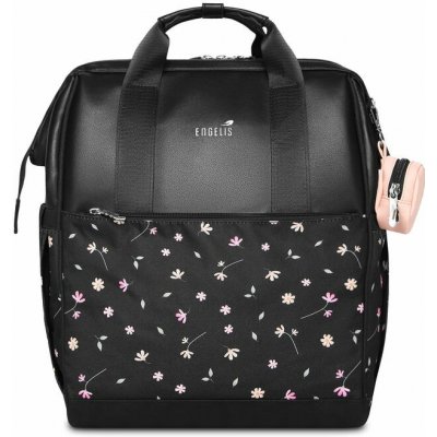 Engelis Eloa Flowers Black dámský batoh černá 21 l – Zbozi.Blesk.cz