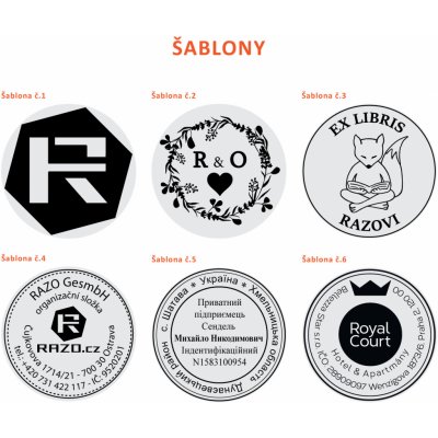 RAZO Štoček do razítka o průměru Ø 45 mm (H-6009; 5215; 5415; 46045) – Zboží Živě