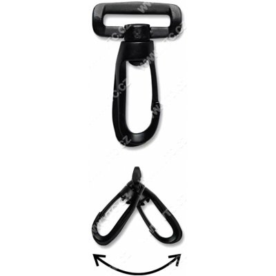 Karabina otočná vyklápěcí plastová, oko 30 mm – Hledejceny.cz