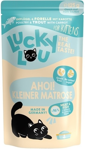 Lucky Lou Lifestage Kitten s drůbežím masem a pstruhem 125 g