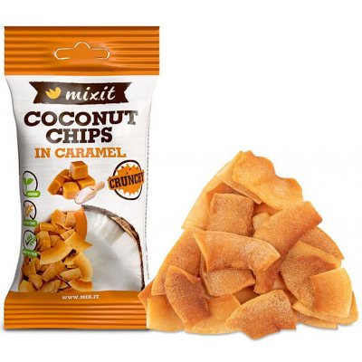Mixit kokosové chipsy Karamel 45 g – Hledejceny.cz