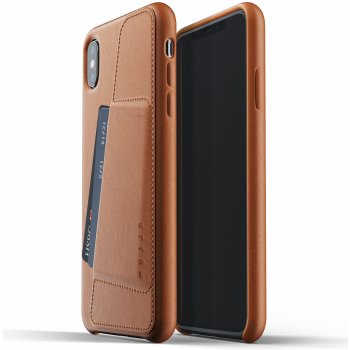 Pouzdro MUJJO Full Leather Wallet Case iPhone XS Max - žlutohnědé