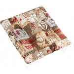 Bellatex prošívaný EMA Káva hnědá, červená 40 x 40 cm – Zboží Dáma