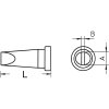 Dláto Weller LT-B pájecí hrot dlátový, rovný Velikost hrotů 2.4 mm Obsah 1 ks