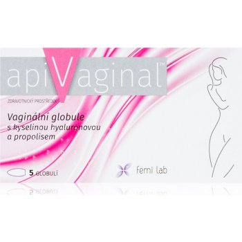 Apivaginal Vag.globule s kys.hyaluron.a propol. 5 ks