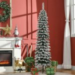 HOMCOM Umělý vánoční zasněžený stromek 180 cm zelený + bílý – Hledejceny.cz