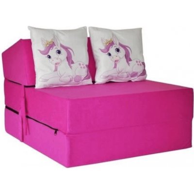 Fimex Dětské rozkládací křeslo Kids Poník 70 x 200 x 15 cm růžová – Zboží Dáma