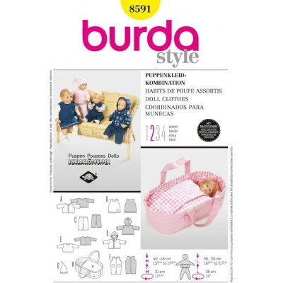 Burda Střih Burda 8591 - Oblečky pro panenky – Zbozi.Blesk.cz