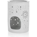 Home Decor Aroma lampa porcelánová 8,5 x 11,5 cm hvězdy bílá
