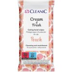 Cleanic Cream & Fresh Peach ošetřující vlhčené ubrousky na ruce 15 ks – Hledejceny.cz