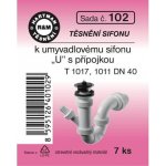 HARTMAN těsnění sifonu k umyvadlovému sifonu "U" s přípojkou, sada č. 102 – Zboží Dáma