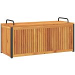 vidaXL box 110x45x42/53 cm z masivního dřeva akácie a oceli – Zboží Dáma